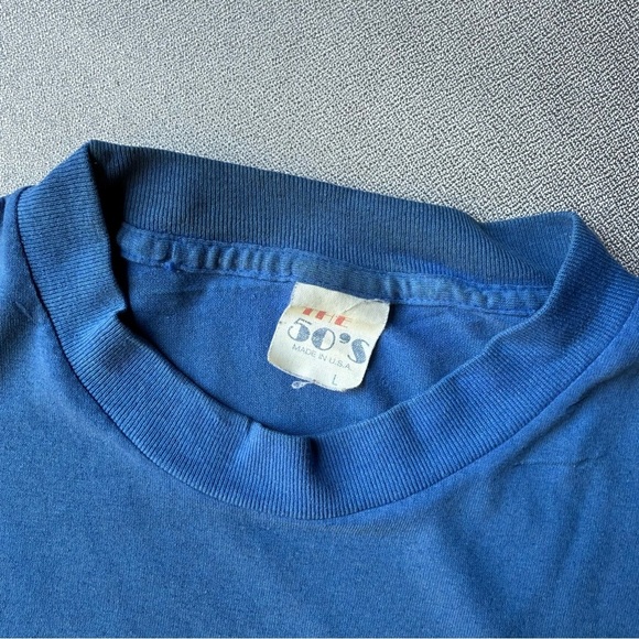 Vintage The 50’s Unisex Made In The USA Florida Blue Neon Single Stitch T-Shirt - Picture 4 of 7